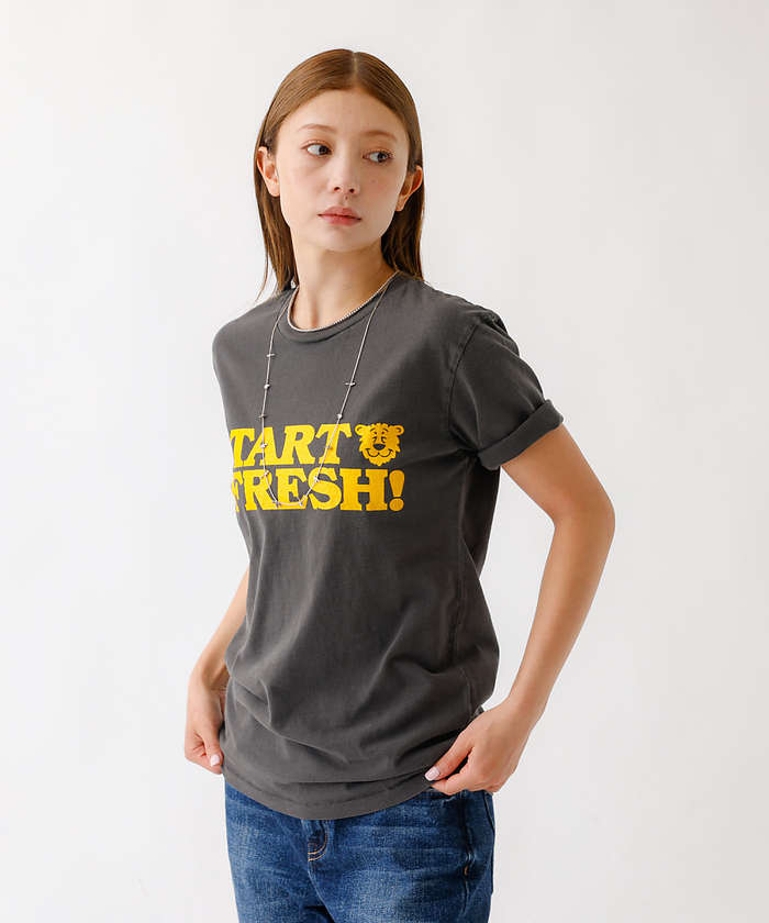 ルージュ ヴィフ ラクレ Rouge vif la cle 【MIXTA/ミクスタ】プリント Tシャツ / ロゴTシャツ / ねこ / 半袖 （グレー系その他2） グレー系その他2