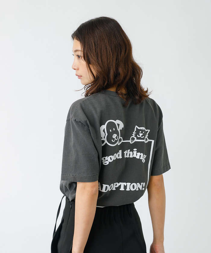 ルージュ ヴィフ ラクレ Rouge vif la cle 【MIXTA/ミクスタ】プリント Tシャツ / ロゴTシャツ / ねこ / 半袖 （グレー系その他2） グレー系その他2