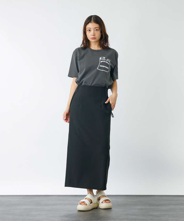 ルージュ ヴィフ ラクレ Rouge vif la cle 【MIXTA/ミクスタ】プリント Tシャツ / ロゴTシャツ / ねこ / 半袖 （グレー系その他2） グレー系その他2