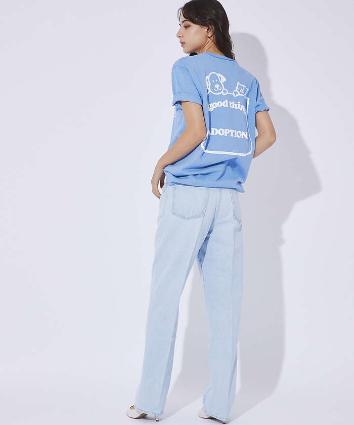 ルージュ ヴィフ ラクレ Rouge vif la cle 【MIXTA/ミクスタ】プリント Tシャツ / ロゴTシャツ / ねこ / 半袖 （グレー系その他2） グレー系その他2
