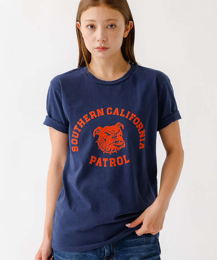 ルージュ ヴィフ ラクレ Rouge vif la cle 【MIXTA/ミクスタ】プリント Tシャツ / ロゴTシャツ / ねこ / 半袖 （ネイビー） ネイビー