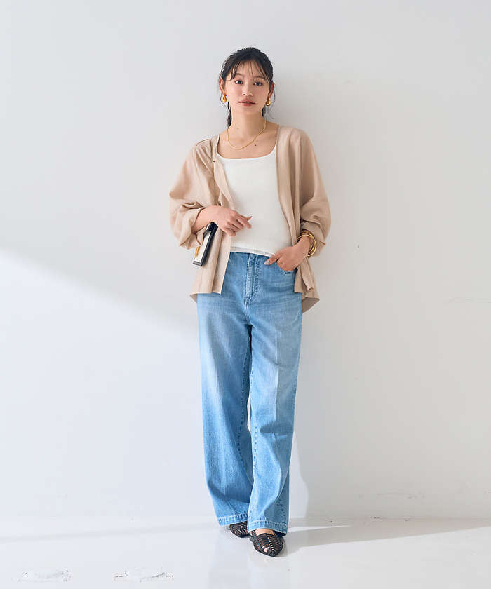 ルージュ ヴィフ ラクレ Rouge vif la cle はおりシアーシャツジャケット【予約】 （ベージュ） ベージュ