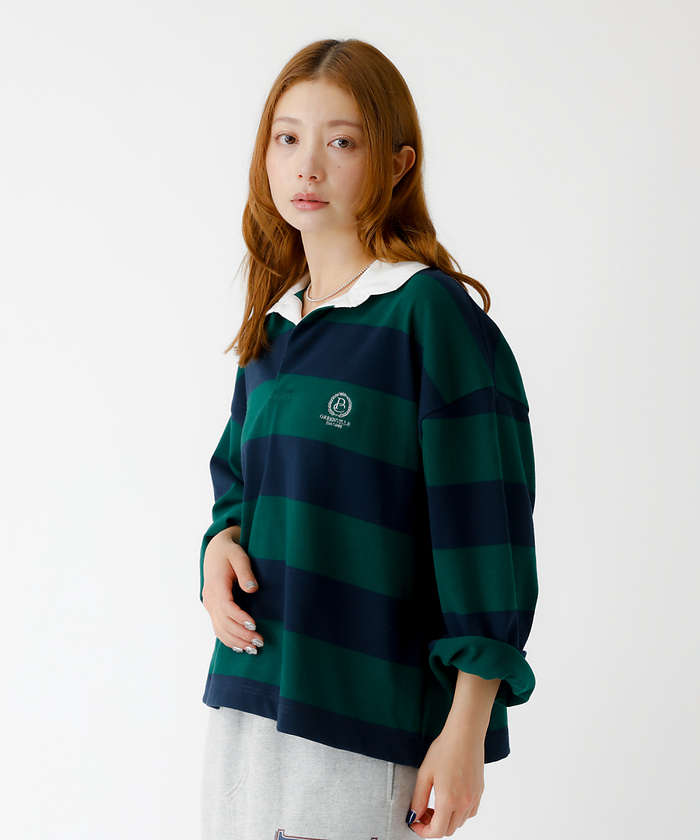 ルージュ ヴィフ ラクレ Rouge vif la cle 【PARROTT CANVAS/パロットキャンバス】クロップド ワイド ラガーシ （ブラック） ブラック