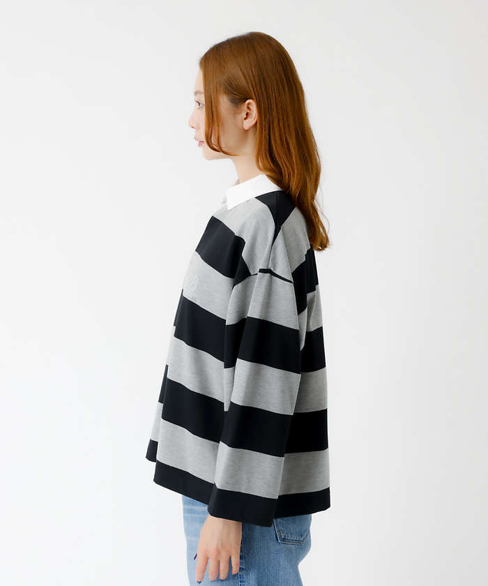 ルージュ ヴィフ ラクレ Rouge vif la cle 【PARROTT CANVAS/パロットキャンバス】クロップド ワイド ラガーシ （ブラック） ブラック
