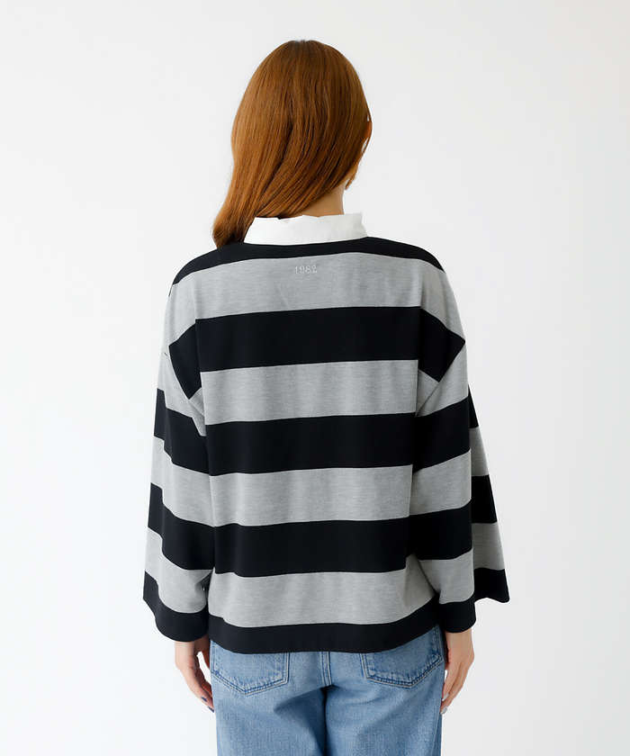 ルージュ ヴィフ ラクレ Rouge vif la cle 【PARROTT CANVAS/パロットキャンバス】クロップド ワイド ラガーシ （ブラック） ブラック