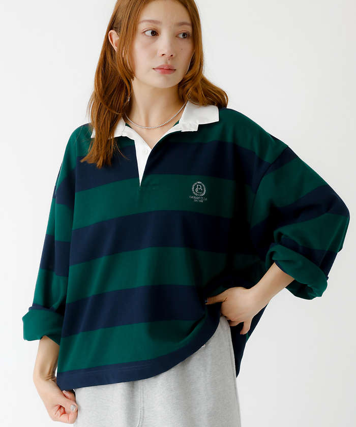 ルージュ ヴィフ ラクレ Rouge vif la cle 【PARROTT CANVAS/パロットキャンバス】クロップド ワイド ラガーシ （ブラック） ブラック