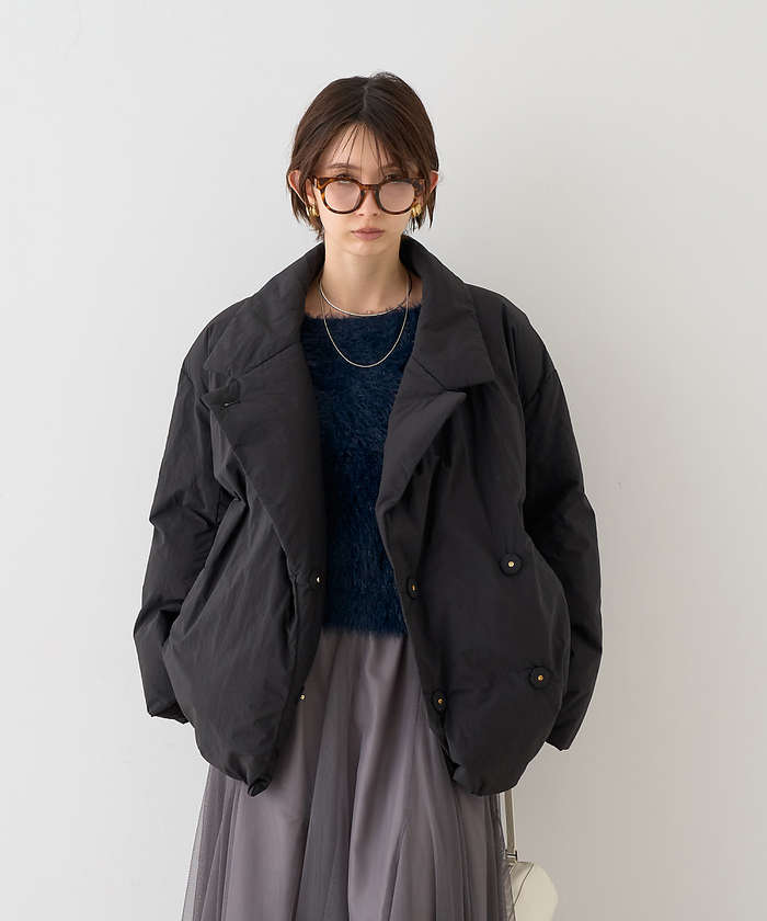 ルージュ ヴィフ ラクレ Rouge vif la cle 【一部店舗限定】コクーンミドルダウンコート【予約】 （ブラック） ブラック