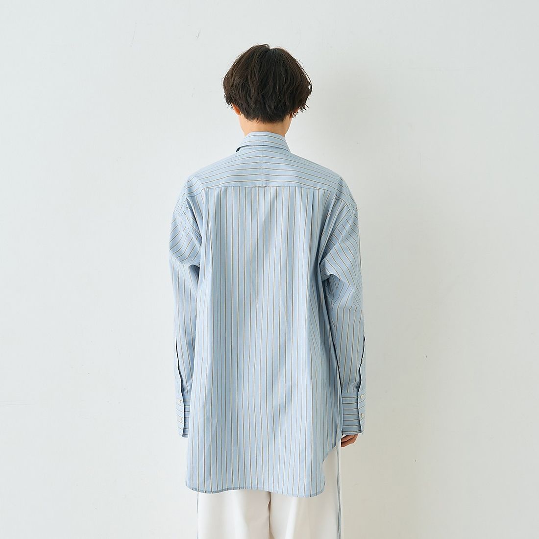 ルージュ ヴィフ ラクレ Rouge vif la cle ストライプメンズライクコットンシャツ （ブルー系その他1） ブルー系その他1