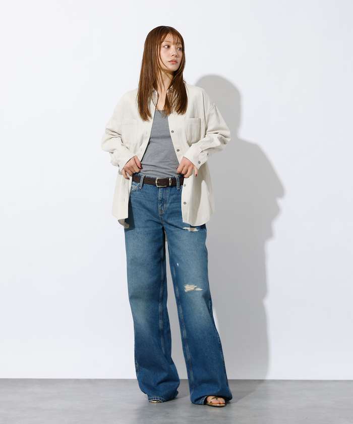 ルージュ ヴィフ ラクレ Rouge vif la cle 【MICA&DEAL /マイカアンドディール】Denim shirt / デニム （ライトブルー） ライトブルー