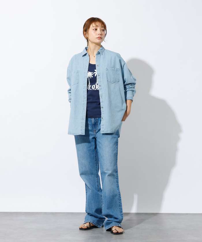 ルージュ ヴィフ ラクレ Rouge vif la cle 【MICA&DEAL /マイカアンドディール】Denim shirt / デニム （ライトブルー） ライトブルー