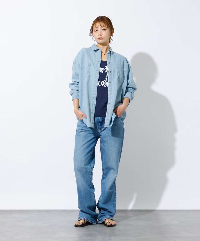 ルージュ ヴィフ ラクレ Rouge vif la cle 【MICA&DEAL /マイカアンドディール】Denim shirt / デニム （ライトブルー） ライトブルー