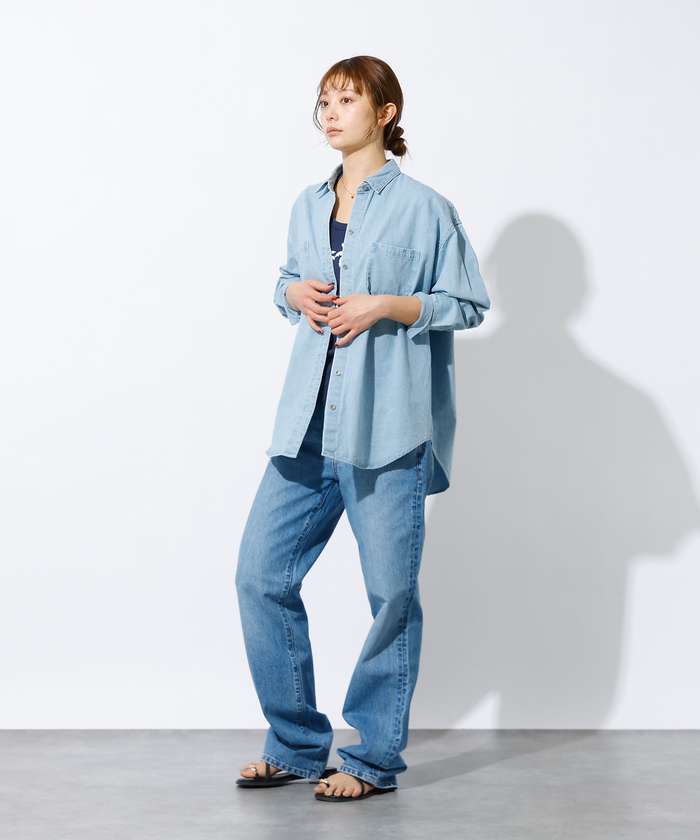 ルージュ ヴィフ ラクレ Rouge vif la cle 【MICA&DEAL /マイカアンドディール】Denim shirt / デニム （ライトブルー） ライトブルー