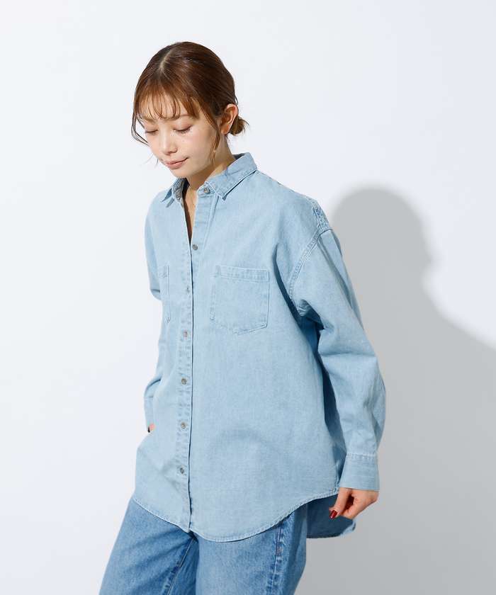 ルージュ ヴィフ ラクレ Rouge vif la cle 【MICA&DEAL /マイカアンドディール】Denim shirt / デニム （ライトブルー） ライトブルー