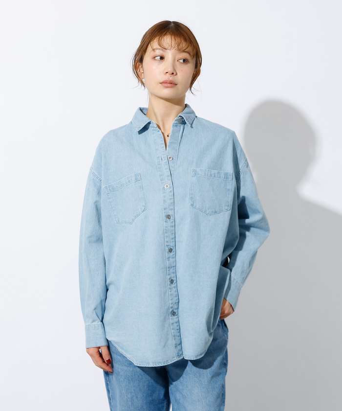 ルージュ ヴィフ ラクレ Rouge vif la cle 【MICA&DEAL /マイカアンドディール】Denim shirt / デニム （ライトブルー） ライトブルー
