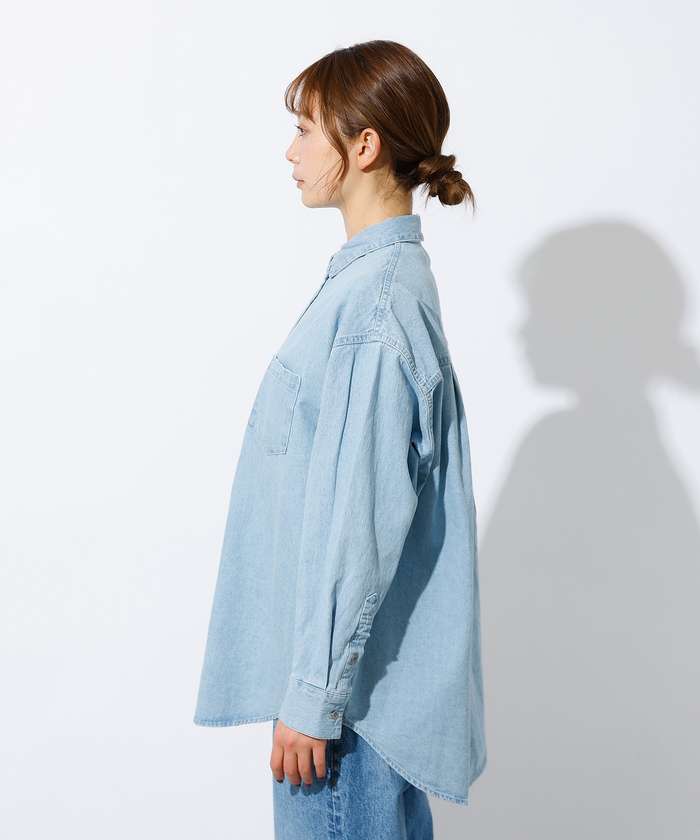ルージュ ヴィフ ラクレ Rouge vif la cle 【MICA&DEAL /マイカアンドディール】Denim shirt / デニム （ライトブルー） ライトブルー