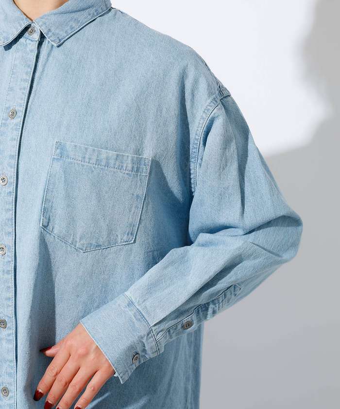 ルージュ ヴィフ ラクレ Rouge vif la cle 【MICA&DEAL /マイカアンドディール】Denim shirt / デニム （ライトブルー） ライトブルー