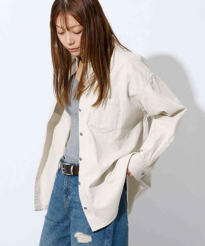 ルージュ ヴィフ ラクレ Rouge vif la cle 【MICA&DEAL /マイカアンドディール】Denim shirt / デニム （ライトブルー） ライトブルー