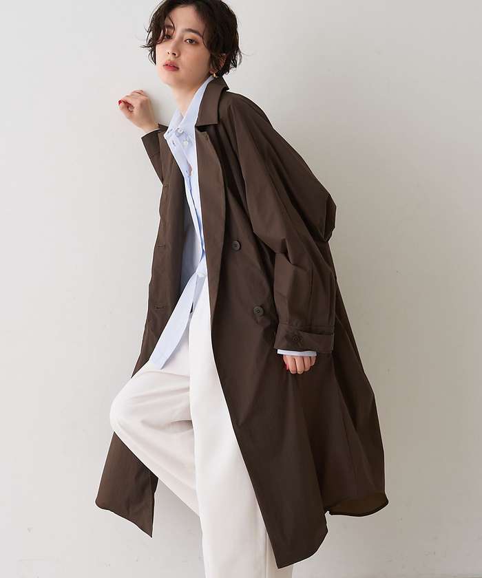 ルージュ ヴィフ ラクレ Rouge vif la cle NEWクリスピー撥水ライトロングコート （ブラウン） ブラウン