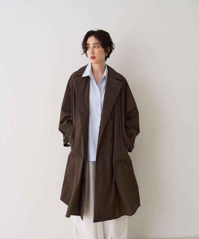 ルージュ ヴィフ ラクレ Rouge vif la cle NEWクリスピー撥水ライトロングコート （ブラウン） ブラウン
