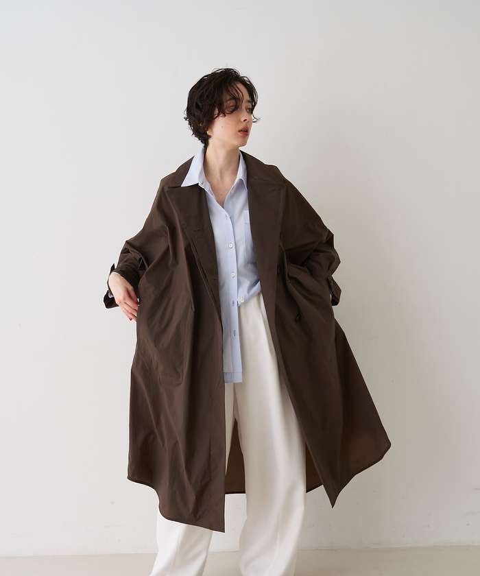 ルージュ ヴィフ ラクレ Rouge vif la cle NEWクリスピー撥水ライトロングコート （ブラウン） ブラウン