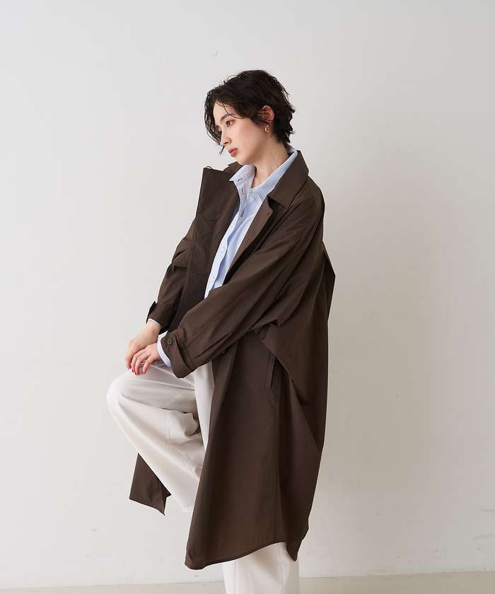 ルージュ ヴィフ ラクレ Rouge vif la cle NEWクリスピー撥水ライトロングコート （ブラウン） ブラウン