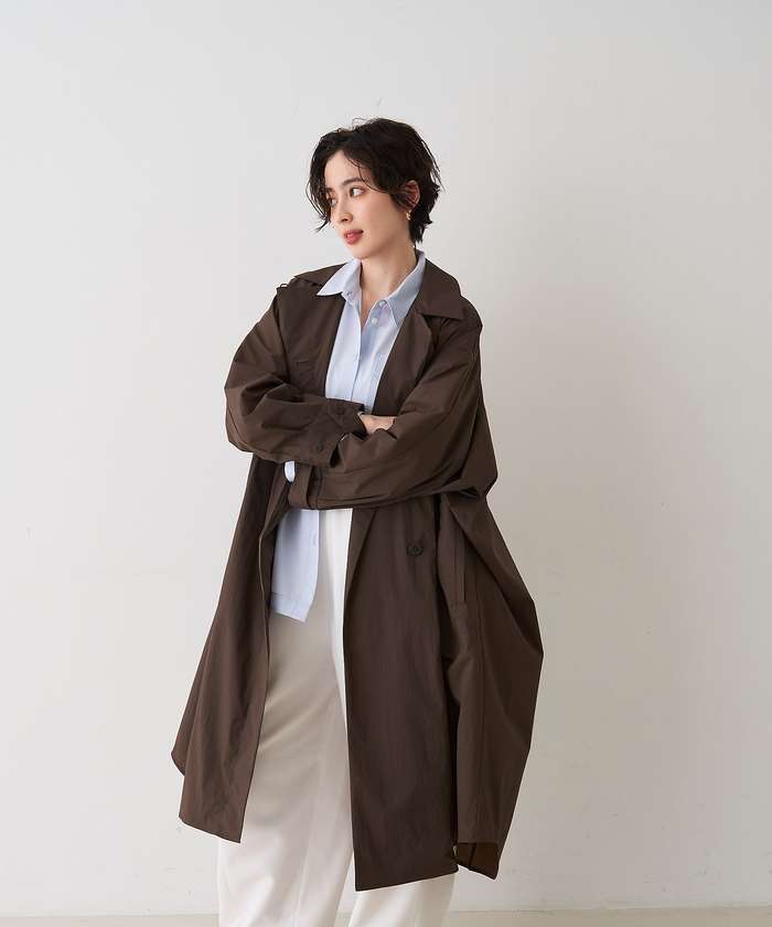 ルージュ ヴィフ ラクレ Rouge vif la cle NEWクリスピー撥水ライトロングコート （ブラウン） ブラウン
