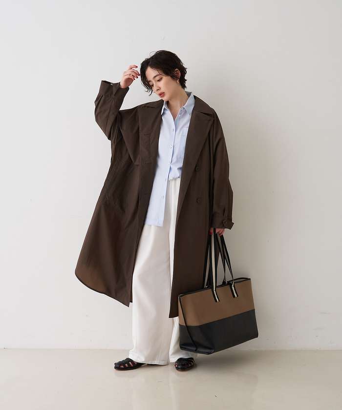 ルージュ ヴィフ ラクレ Rouge vif la cle NEWクリスピー撥水ライトロングコート （ブラウン） ブラウン