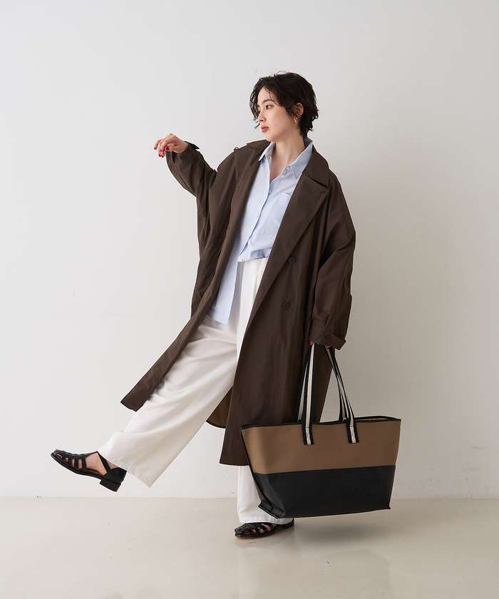 ルージュ ヴィフ ラクレ Rouge vif la cle NEWクリスピー撥水ライトロングコート （ブラウン） ブラウン