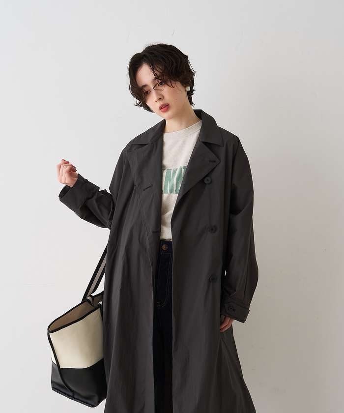 ルージュ ヴィフ ラクレ Rouge vif la cle NEWクリスピー撥水ライトロングコート （ブラウン） ブラウン