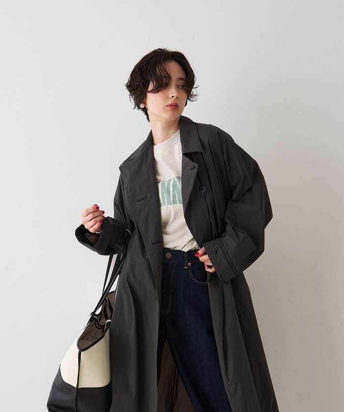ルージュ ヴィフ ラクレ Rouge vif la cle NEWクリスピー撥水ライトロングコート （ブラウン） ブラウン