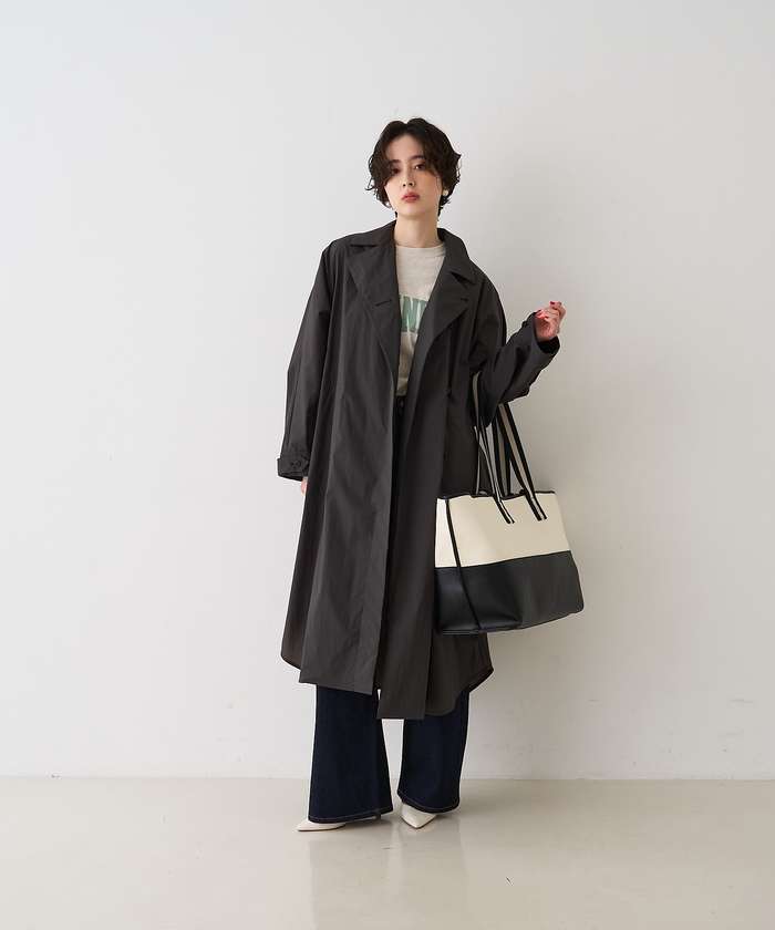 ルージュ ヴィフ ラクレ Rouge vif la cle NEWクリスピー撥水ライトロングコート （ブラウン） ブラウン