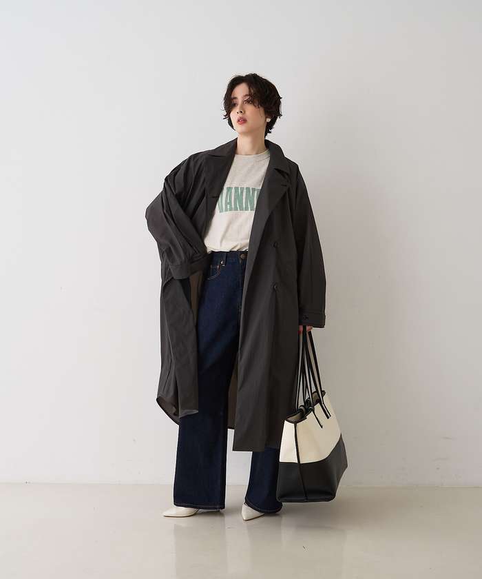 ルージュ ヴィフ ラクレ Rouge vif la cle NEWクリスピー撥水ライトロングコート （ブラウン） ブラウン
