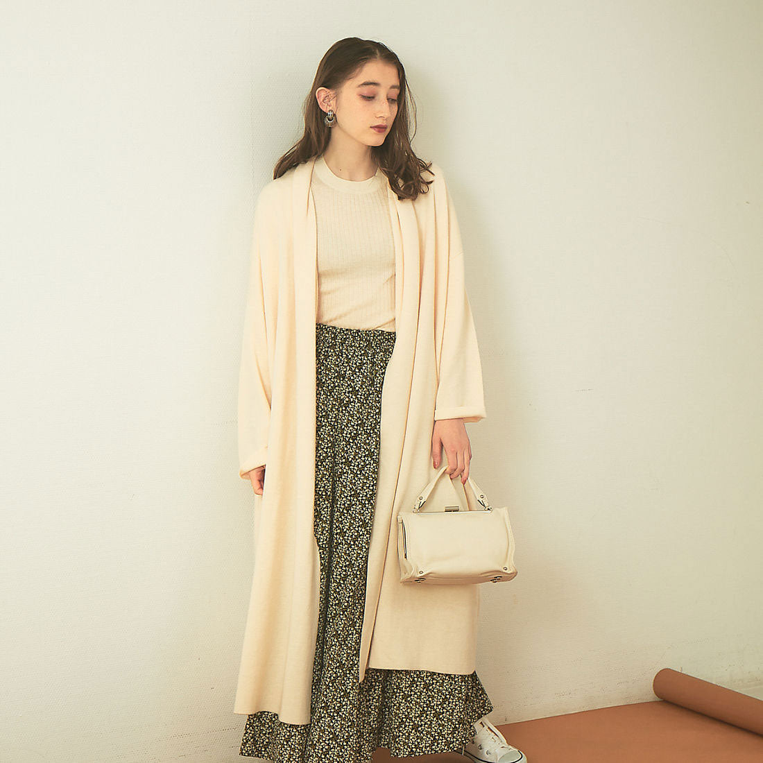 ルージュ ヴィフ ラクレ Rouge vif la cle 接結ニットコート （アイボリー） アイボリー