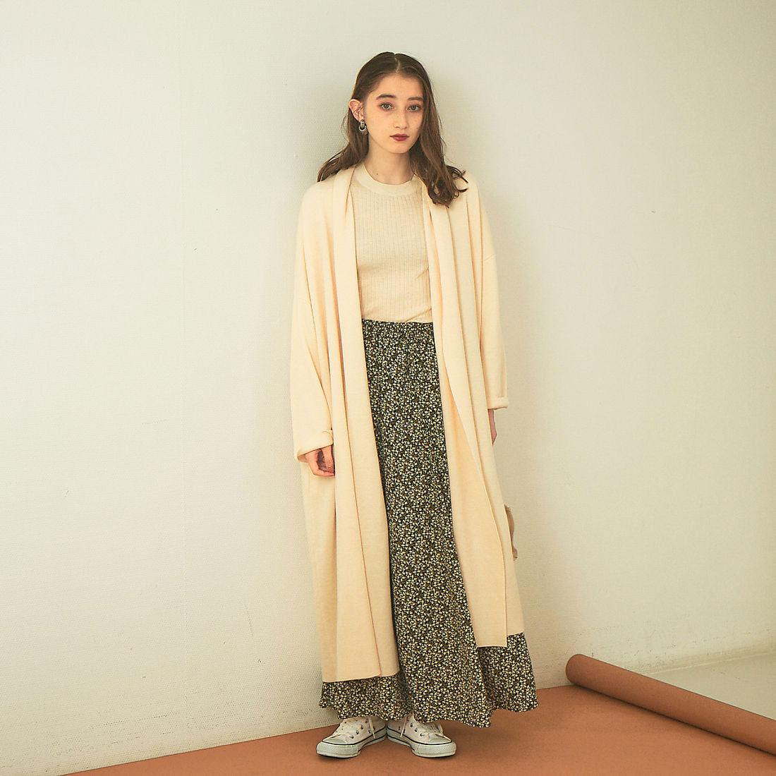 ルージュ ヴィフ ラクレ Rouge vif la cle 接結ニットコート （アイボリー） アイボリー