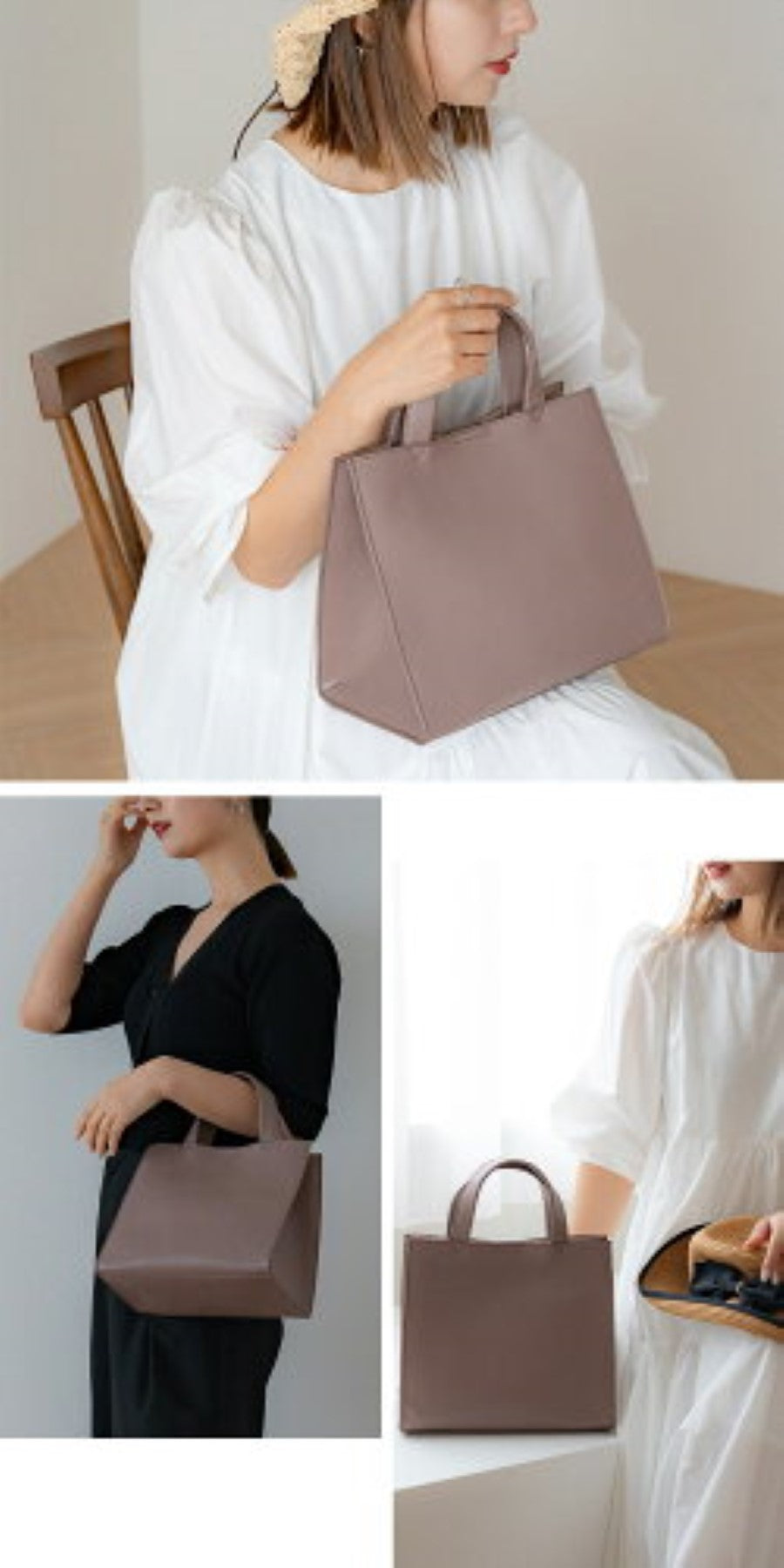 Rename Rename genuine leather square mini tote bag