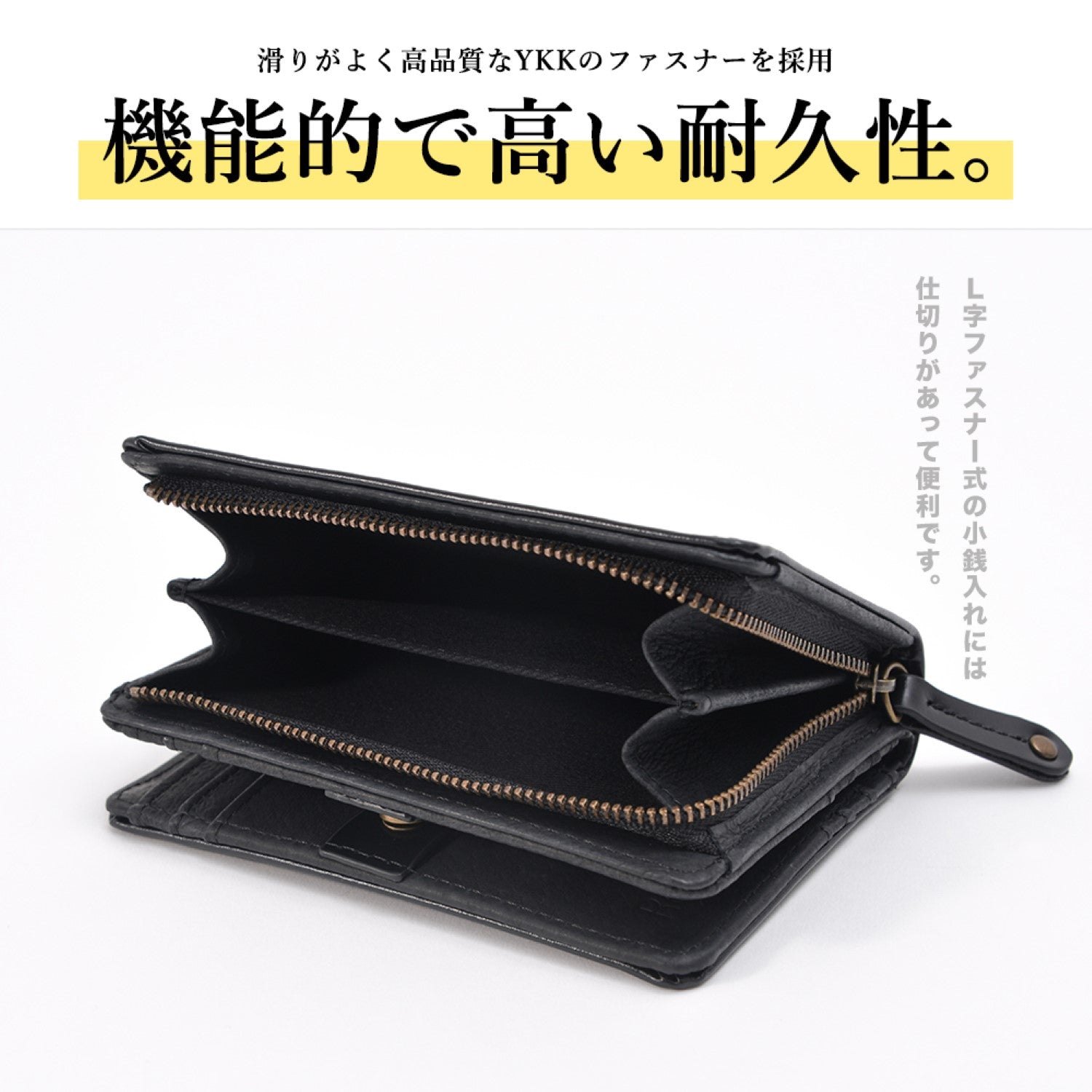 Rename Rename Genuine leather notebook-style folding wallet