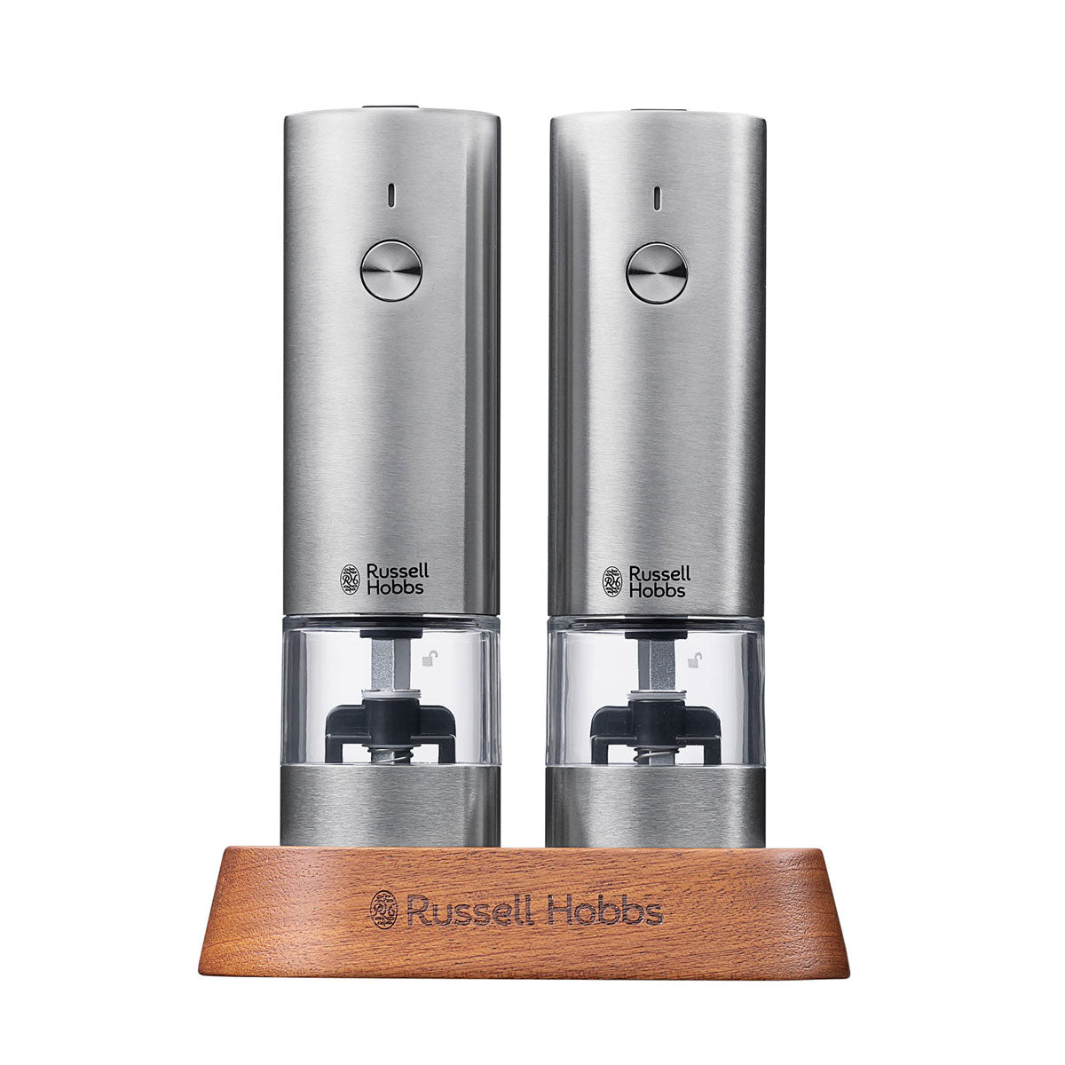ラッセルホブス Russell Hobbs 正規品1年保証 電動ミル 充電式 スリム ペッパー ミニ 電動 ミルスタンド ギフト 岩塩 胡椒 コンパクト USB充電 おしゃれ 小さめ 充電式ミルソルト＆ペッパーミニ (2本セット) 7942JP 【返品不可商品】 （Silver） Silver