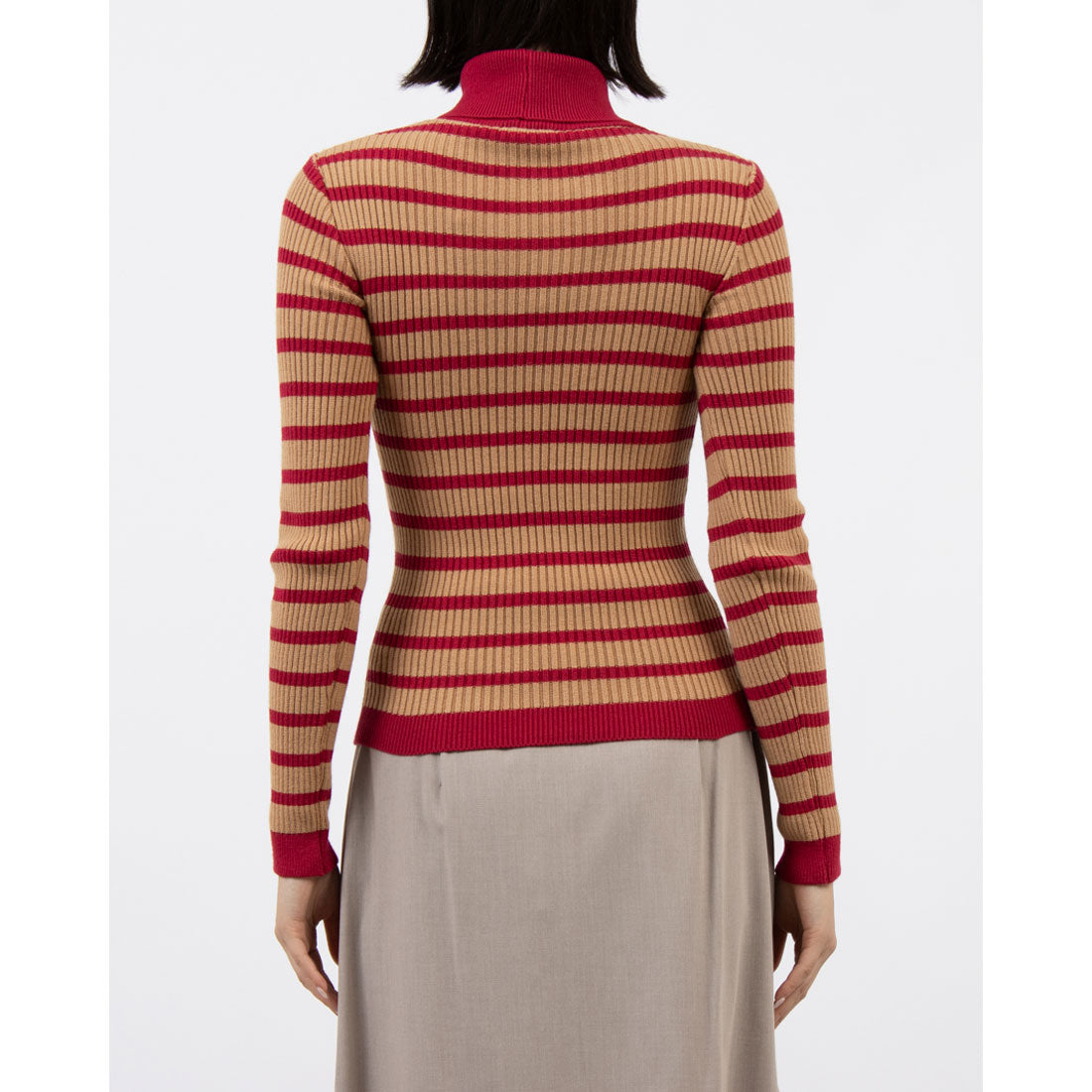 リナシメント RINASCIMENTO プレートタートルボーダーリブニットTOPS （var.Magenta） var.Magenta
