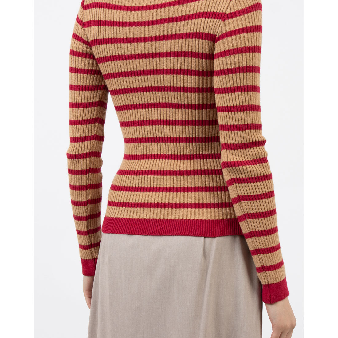 リナシメント RINASCIMENTO プレートタートルボーダーリブニットTOPS （var.Magenta） var.Magenta