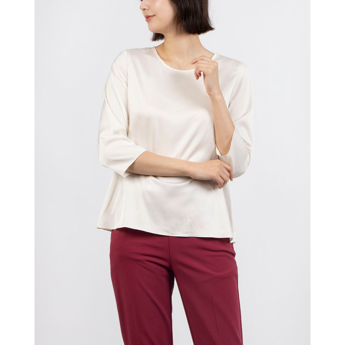 リナシメント RINASCIMENTO サテンTOPS （Avorio Bianco） Avorio Bianco