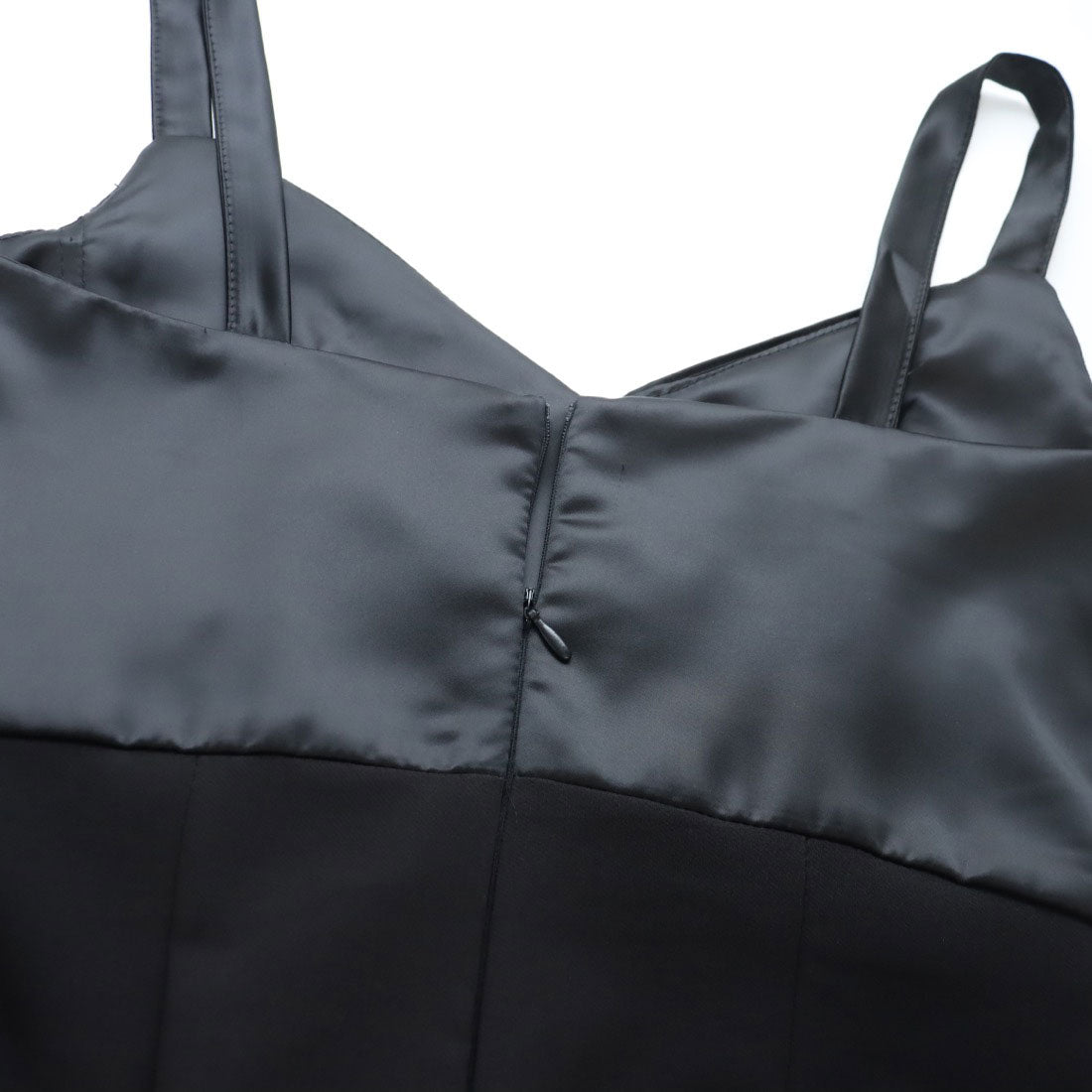 リナシメント RINASCIMENTO サテン切替細プリーツオールインワン （Nero） Nero