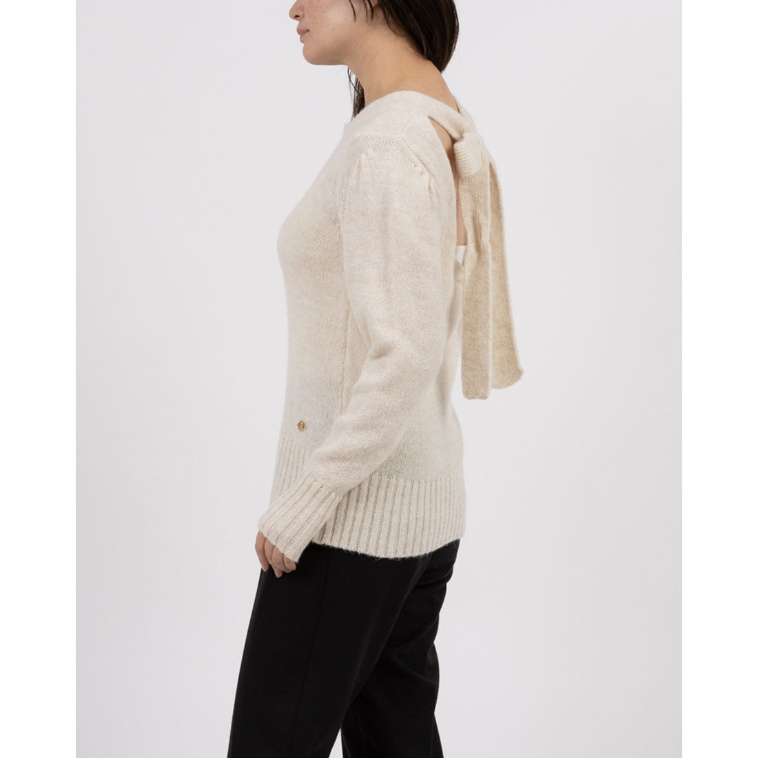 ニット RINASCIMENTO Rinascimento Bicolor Border Switching Knit Top