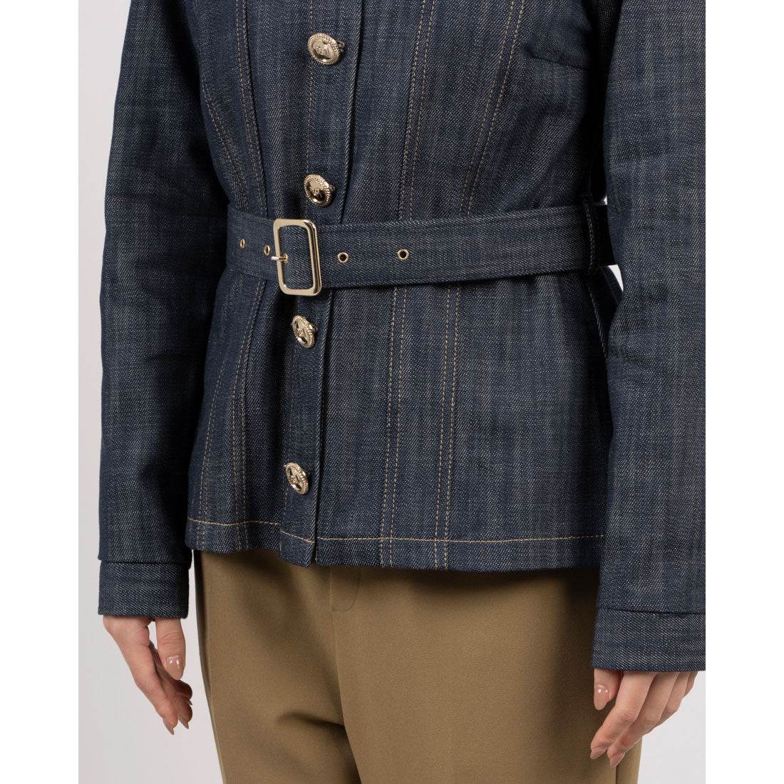 リナシメント RINASCIMENTO 金ボタンベルトデニムカバーオール