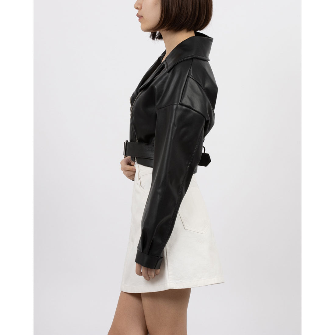 RINASCIMENTO Eco Leather Short Riders Jacket