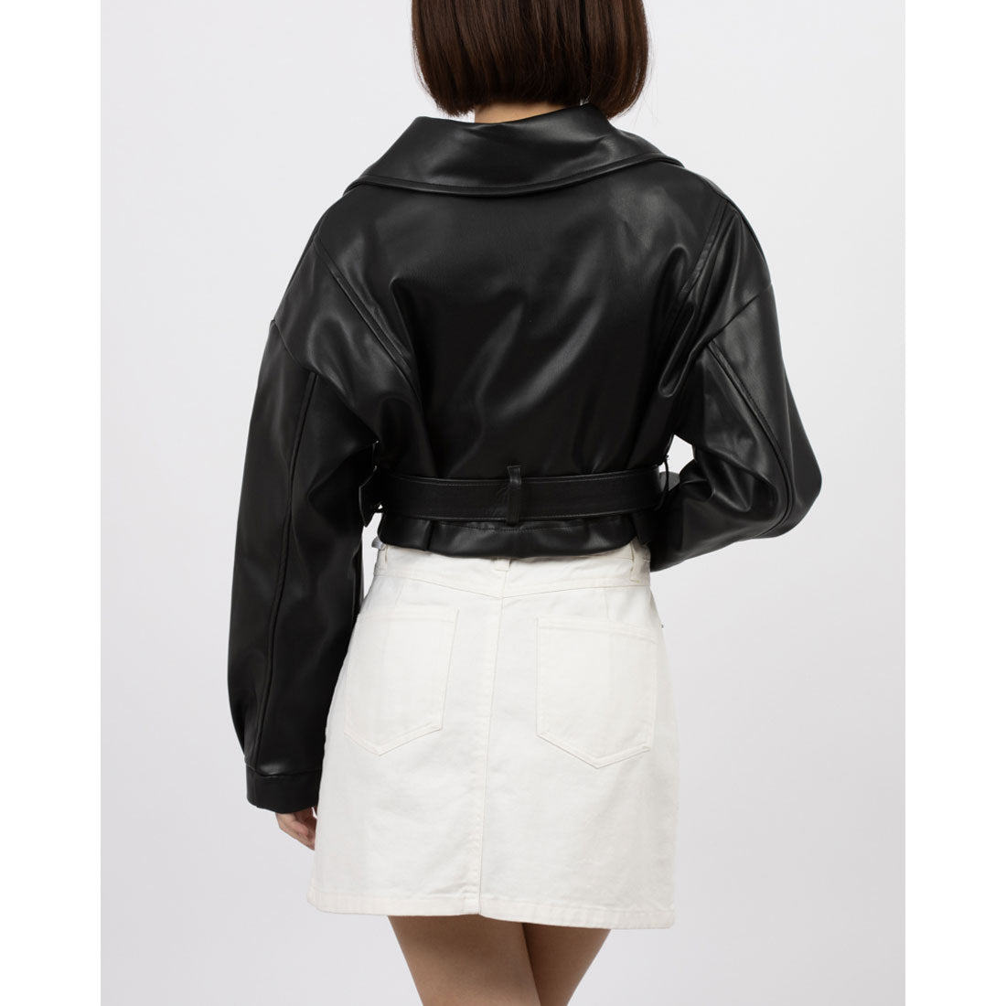 RINASCIMENTO Eco Leather Short Riders Jacket