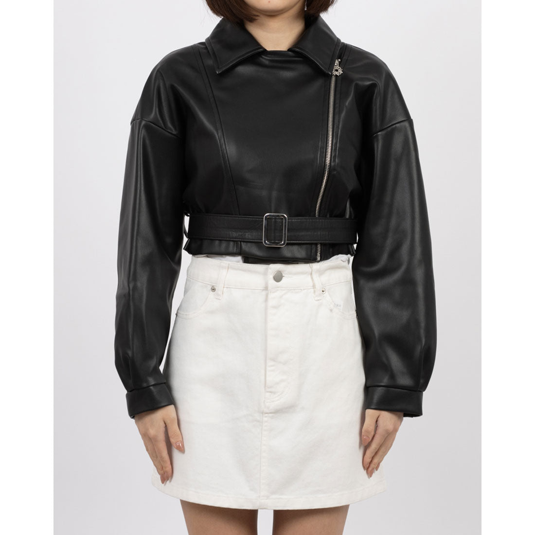 RINASCIMENTO Eco Leather Short Riders Jacket