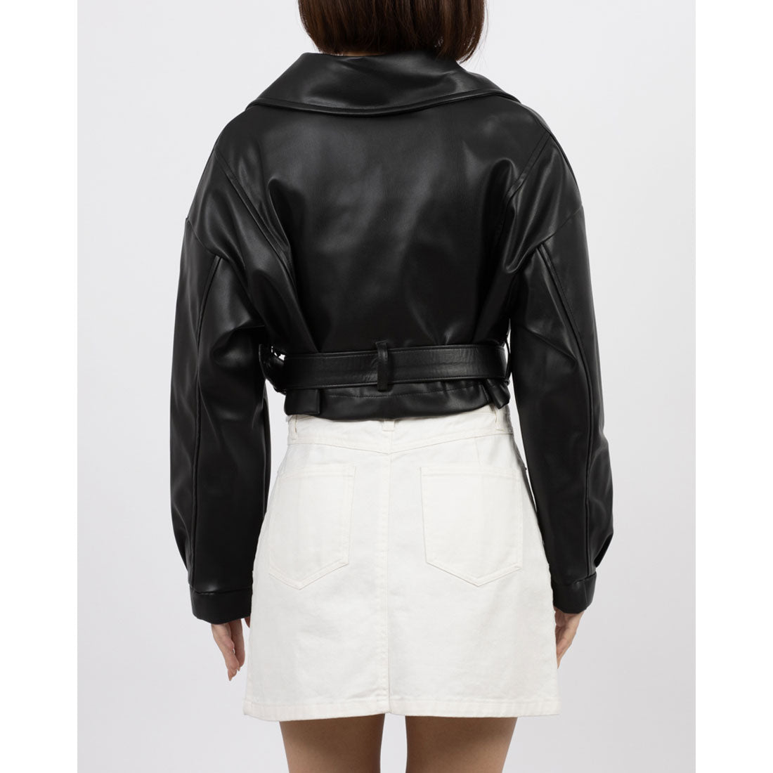 RINASCIMENTO Eco Leather Short Riders Jacket