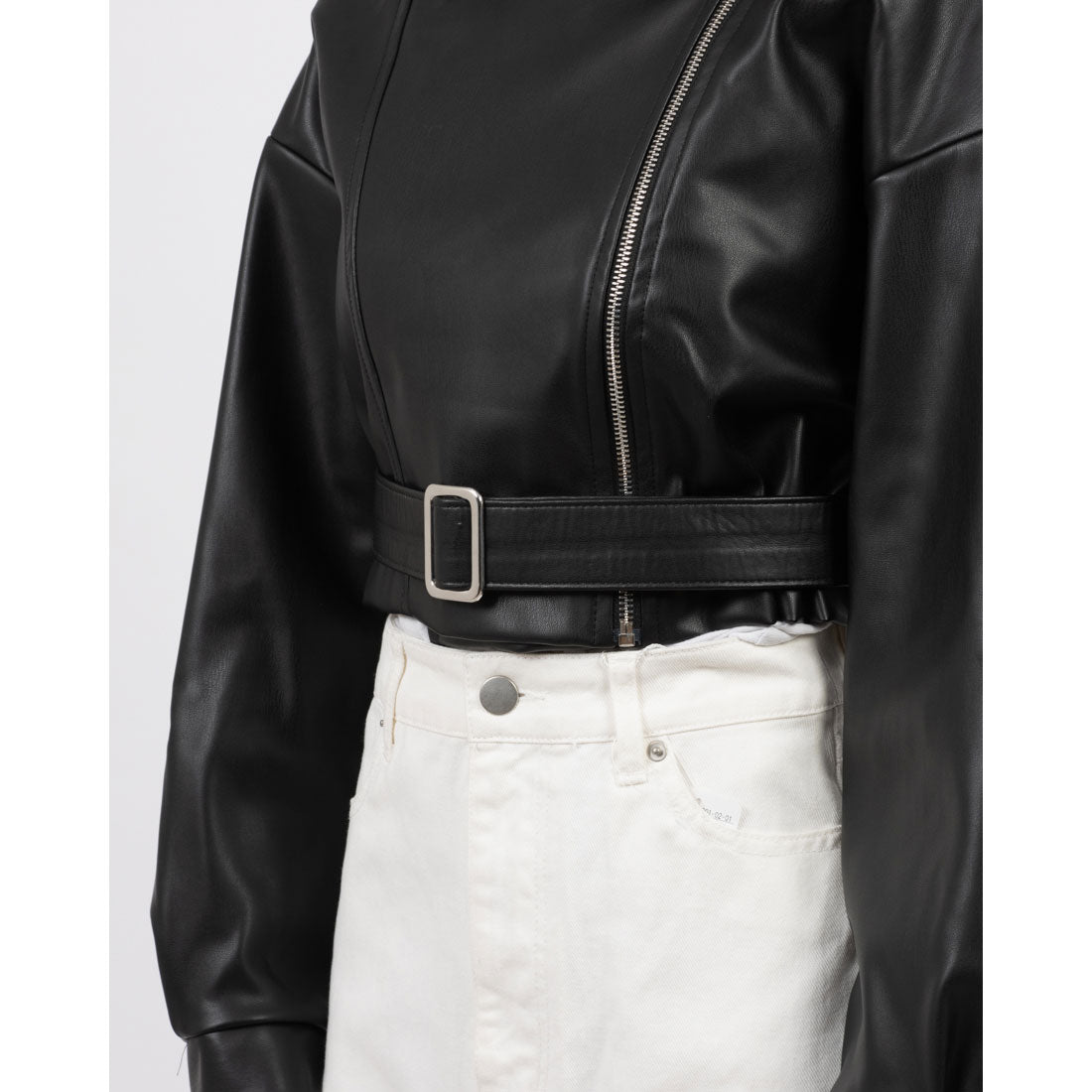 RINASCIMENTO Eco Leather Short Riders Jacket