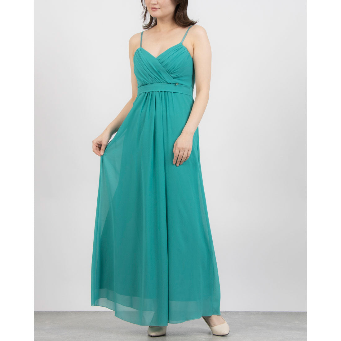 リナシメント RINASCIMENTO シフォンキャミロングワンピース （Verde Pavone） Verde Pavone