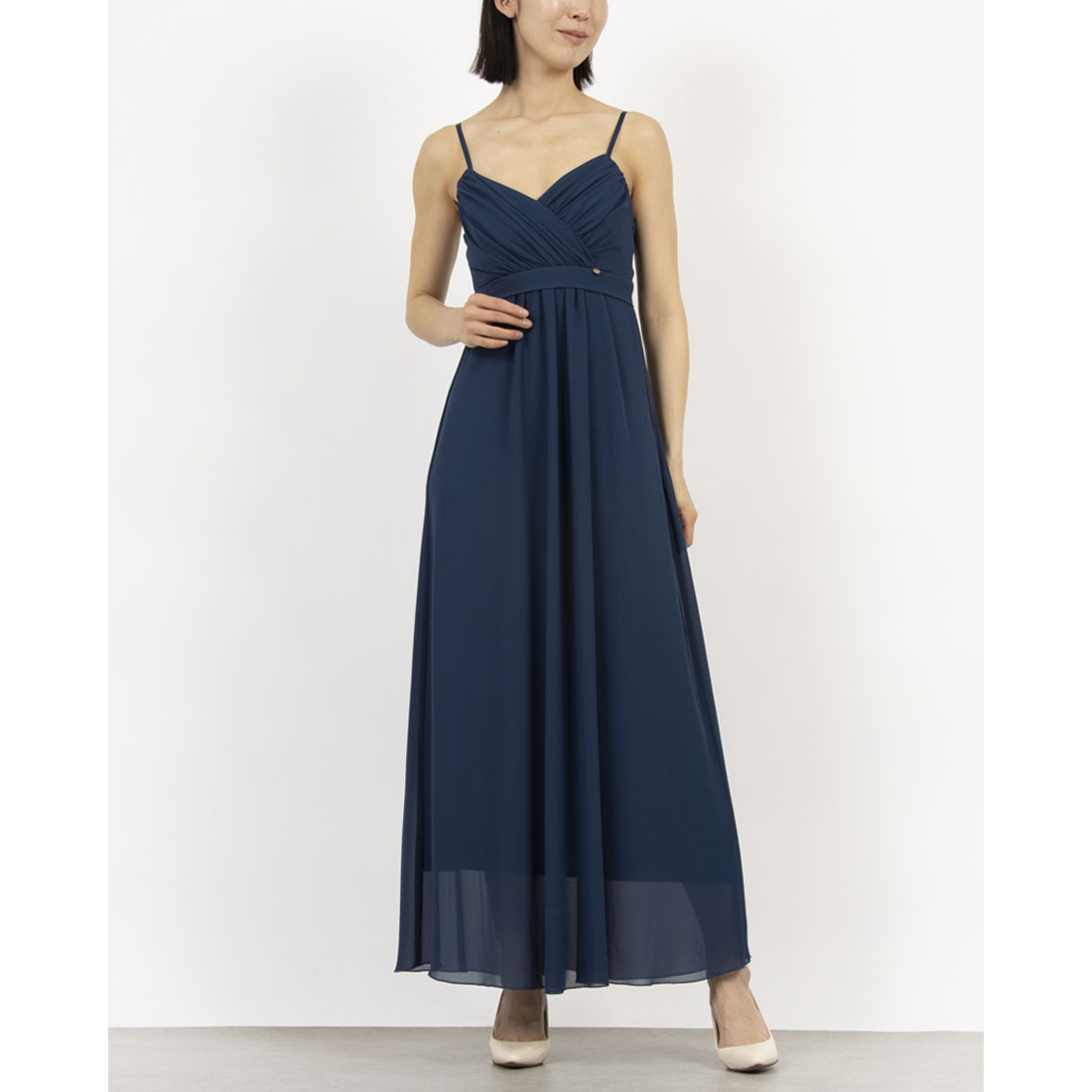リナシメント RINASCIMENTO シフォンキャミロングOP （Blu Navy） Blu Navy